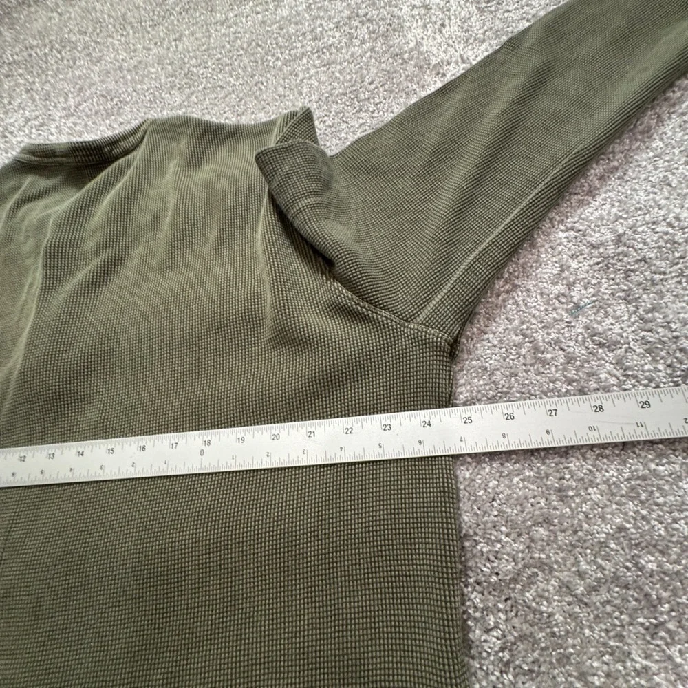 Banana Republic Henley Shirt Mens XXL Green Cotton Waffle Knit Heritage Outdoor